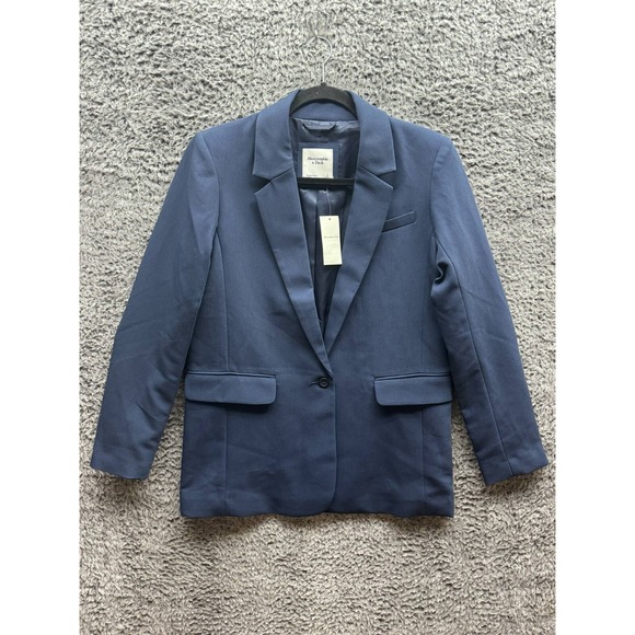 Abercrombie and Fitch Classic Suiting Blazer Blue‎ Womens Size S NWT $120